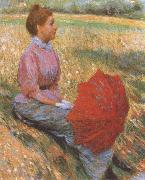 Federico zandomeneghi Lady in a Meadow oil painting